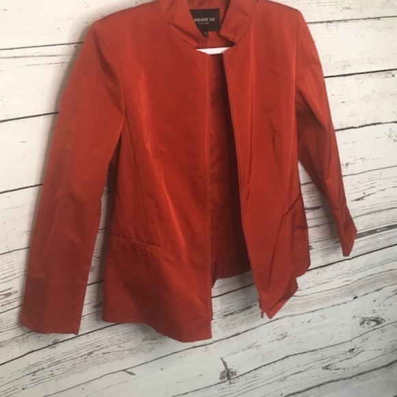 NEW Lafayette 148 lidia jacket bonfire orange 10 - Picture 5 of 8